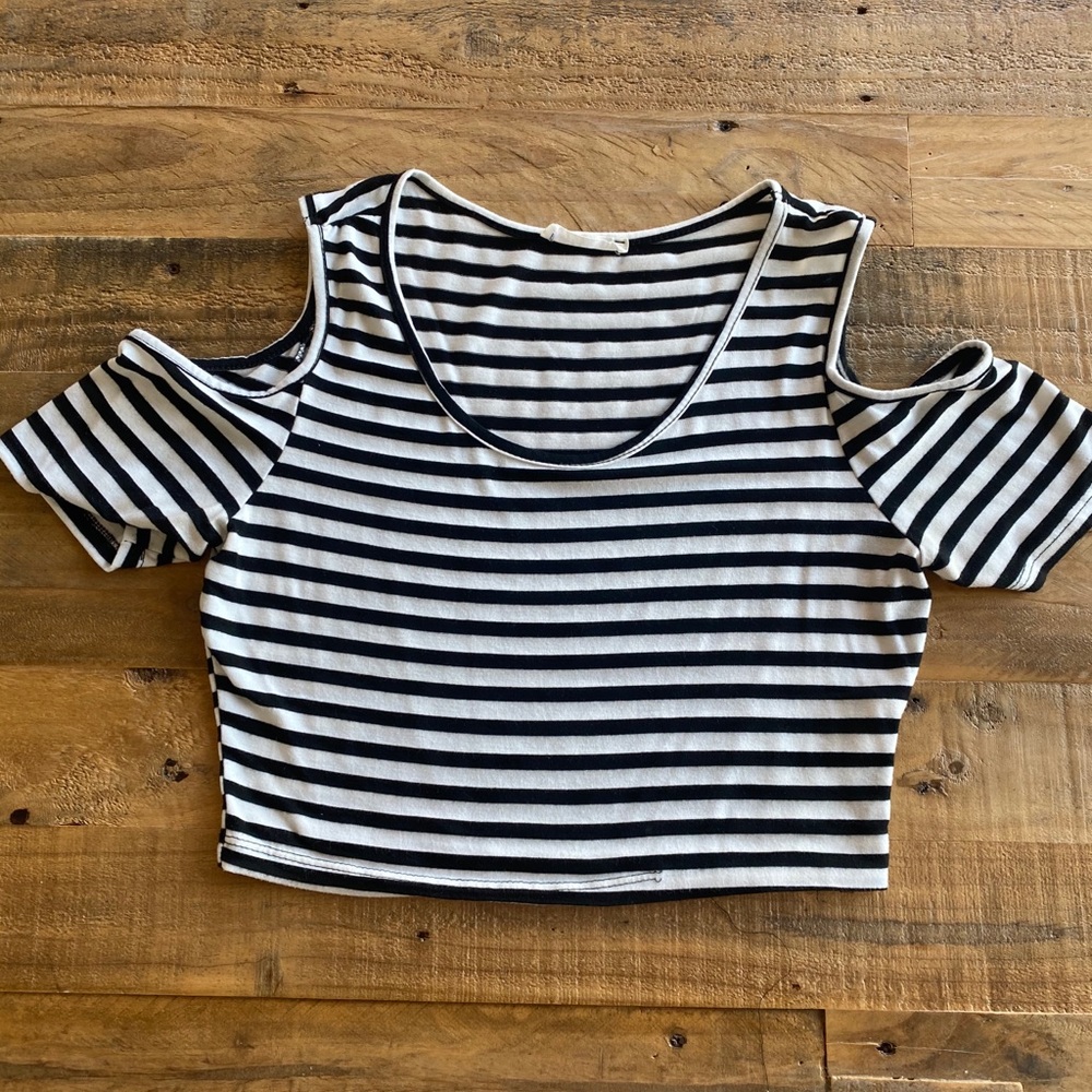 Lush cropped striped top